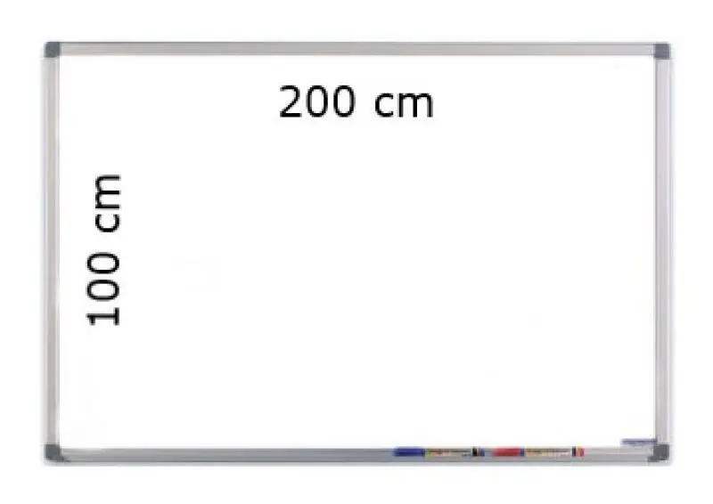 Tableau blanc magnétique laqué mural 200x100cm
