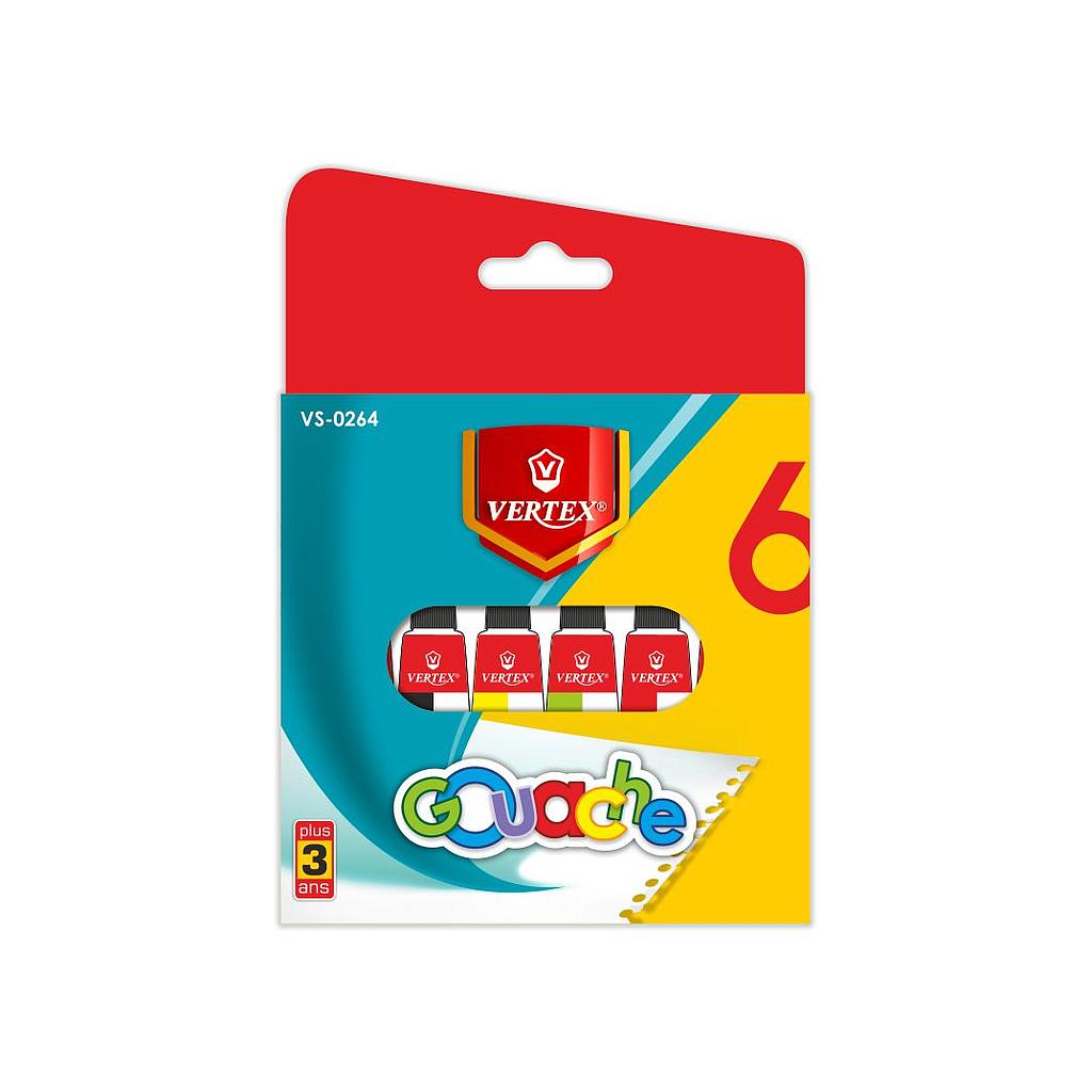 Aquarelle Gouache VERTEX PM 6 Couleurs