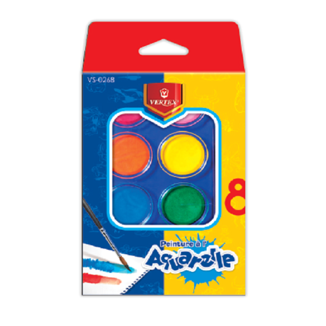Aquarelle De 8 Couleurs VERTEX