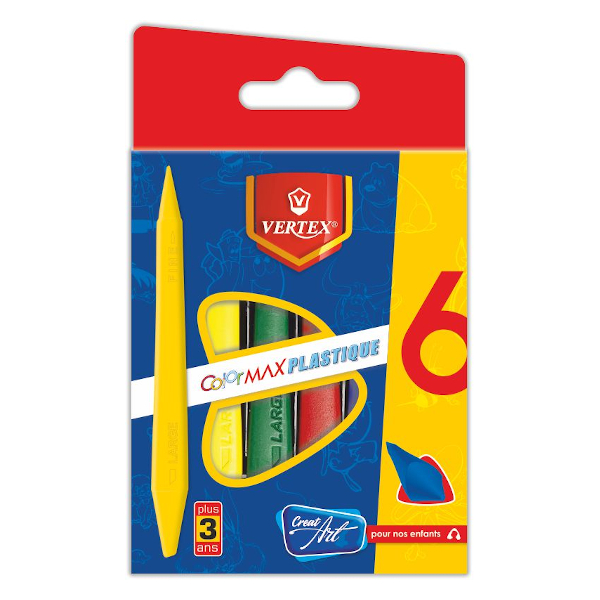 Crayons De Couleur VERTEX PM Boite De 06 Mini