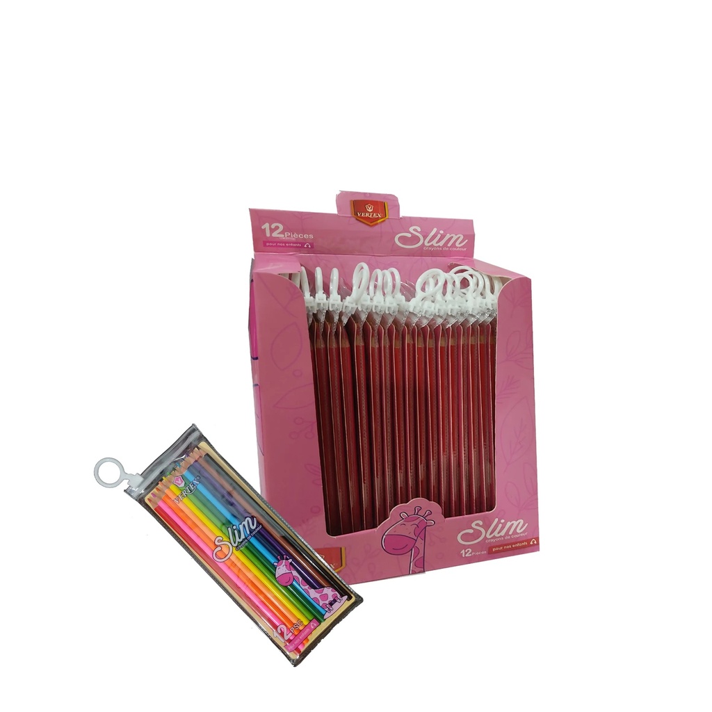 Crayons De Couleur VERTEX Slim Pochette de 12