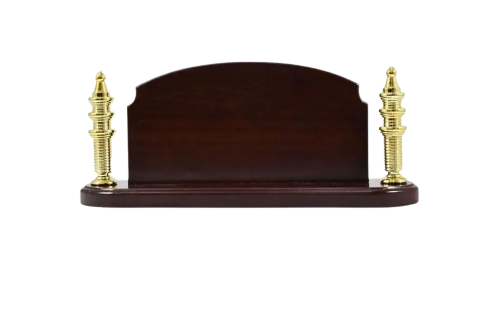 Porte Nom Golden Bois  Marron