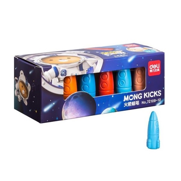 Crayons De Couleur En Cire DELI Space Finder Boite De 12
