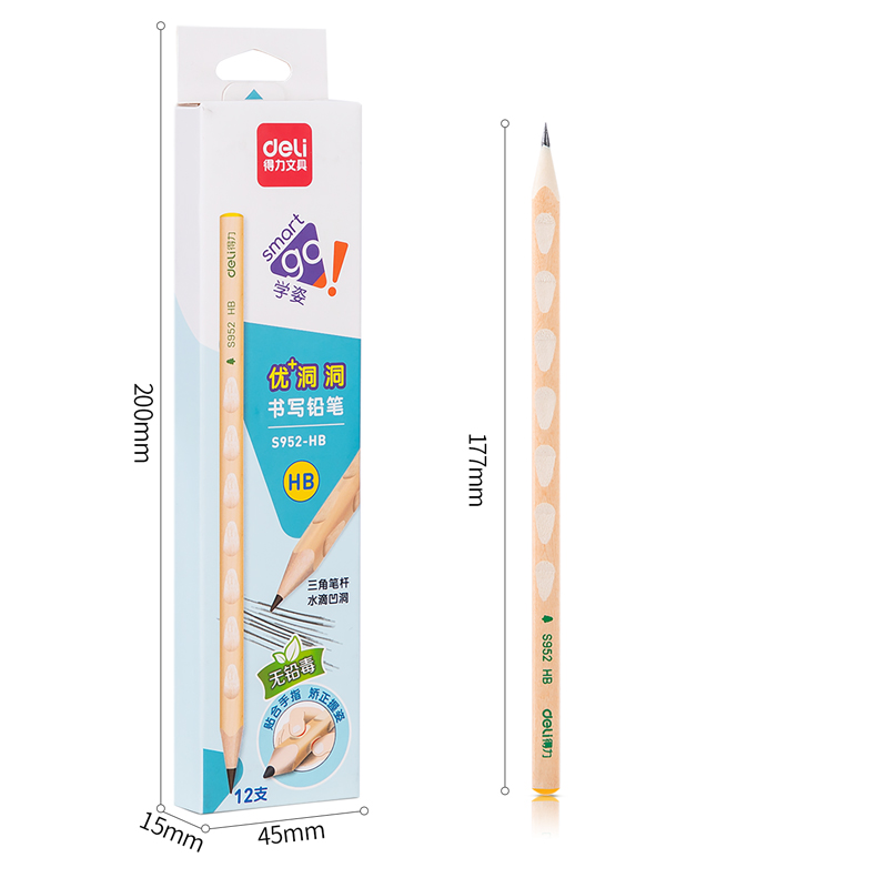 Crayon Noir Scolaire DELI Smart Go HB
