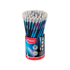 Crayon Noir Scolaire MAPED Nightfall HB avec Gomme
