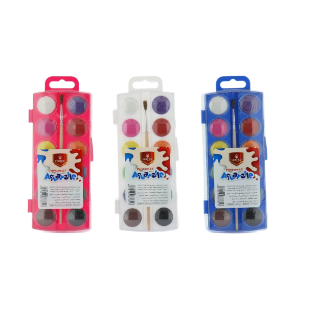 Aquarelle De 12 Couleurs VERTEX VS-0232 MM Avec Pinceau