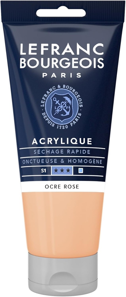 Tube Peinture Acrylique Fine LEFRANC BOURGEOIS 80ml Ocre Rose