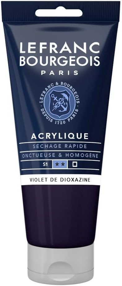 Tube Peinture Acrylique Fine LEFRANC BOURGEOIS 80ml Violet De Dioxazine