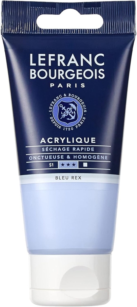 Tube Peinture Acrylique Fine LEFRANC BOURGEOIS 80ml Bleu Rex