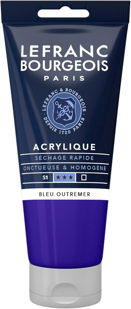 Tube Peinture Acrylique Fine LEFRANC BOURGEOIS 80ml Bleu Outremer
