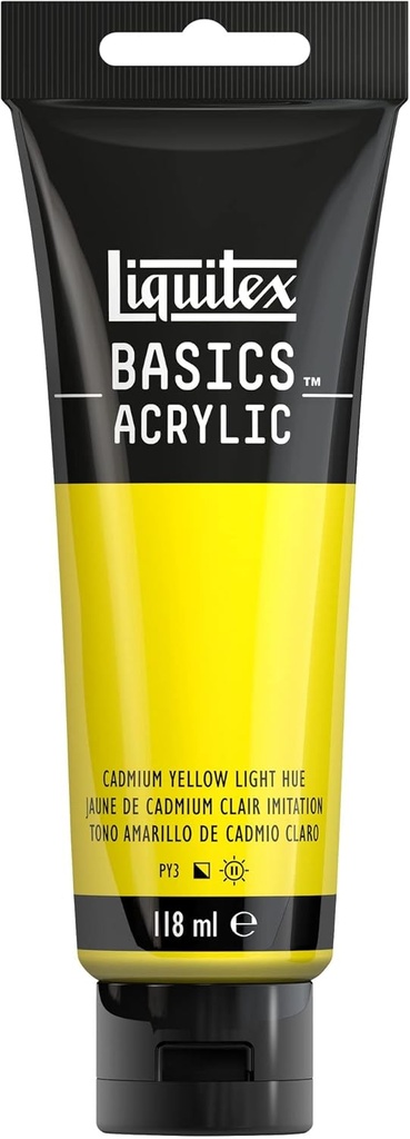 Tube Peinture Acrylique LIQUITEX Basics 118ml Jaune De Cadmium Clair Imitation