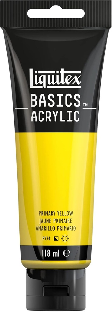 Tube Peinture Acrylique LIQUITEX Basics 118ml Jaune Primaire