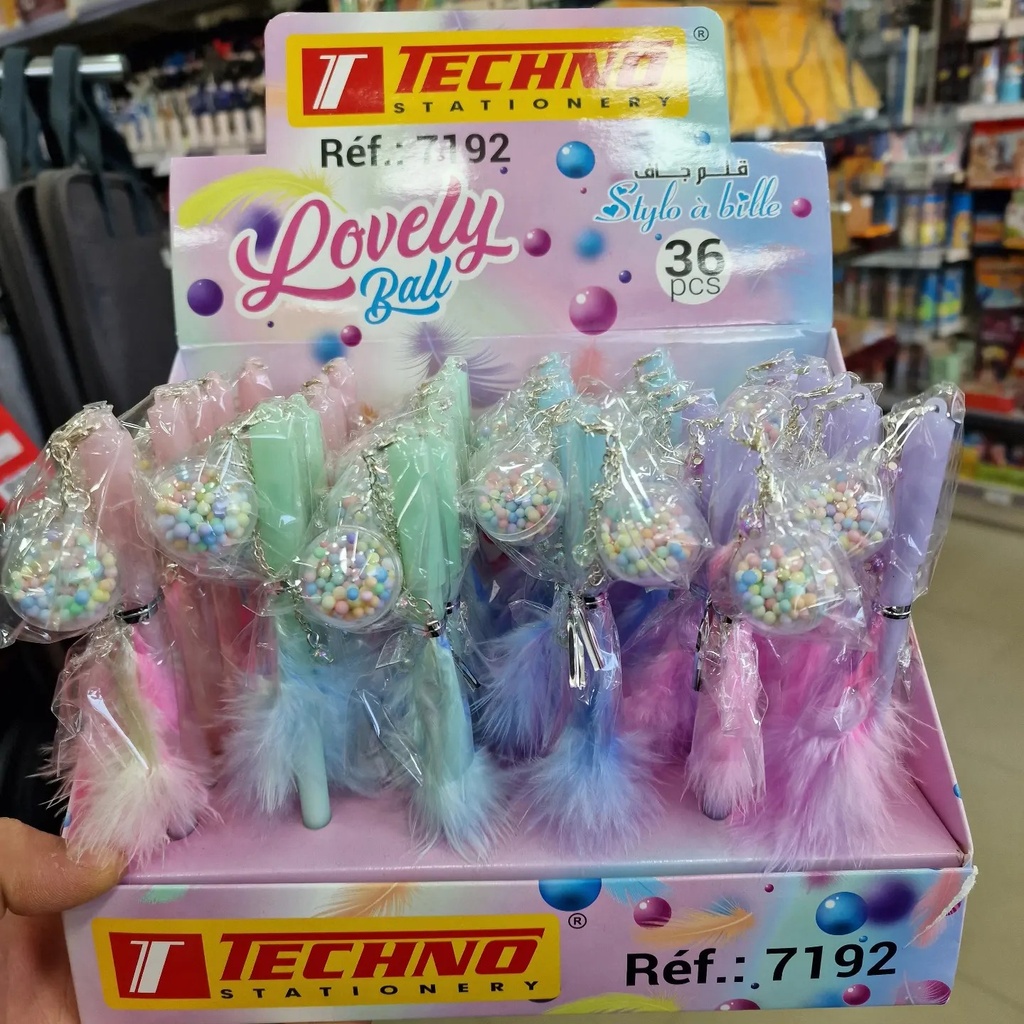 Stylo Gel TECHNO Fantaisie Lovely Ball 0.5mm Multi-couleurs