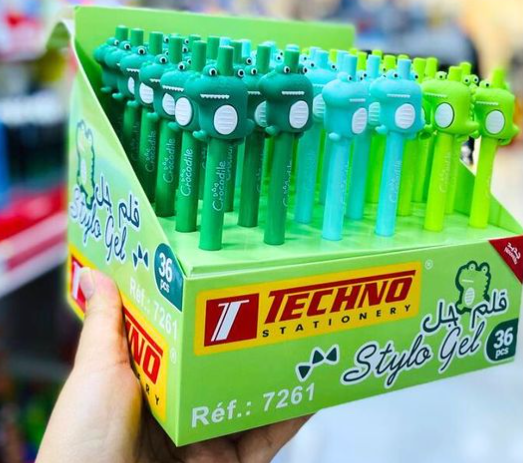 Stylo Gel TECHNO Fantaisie Dino 0.5mm Multi-couleurs