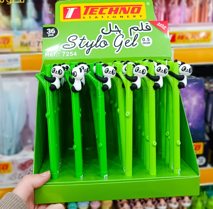 Stylo Gel TECHNO Fantaisie Panda 0.5mm Multi-couleurs