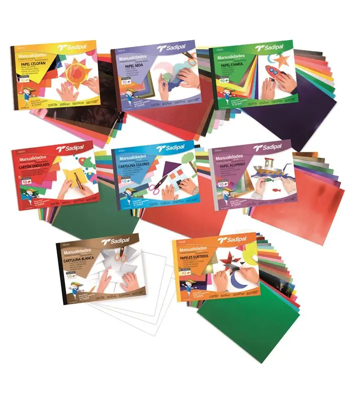 Bloc de Papier SADIPAL de 10 Couleurs en Aluminium 32x24 cm