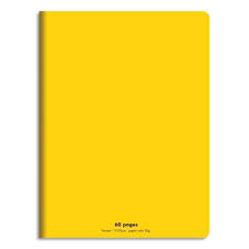 Cahier Piqué CONQUERANT 17x22cm 90g Séyès 60 Pages Couverture En PP Jaune