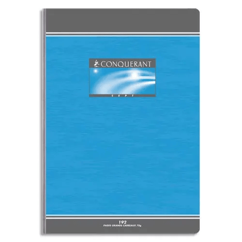 Cahier Agrafe CONQUERANT Q5x5 24x32cm 70g 192 Pages