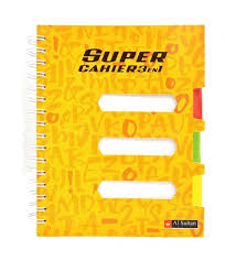 Registre AL SULTAN Super Cahier 3 en 1 17x21cm 3 intercalaires