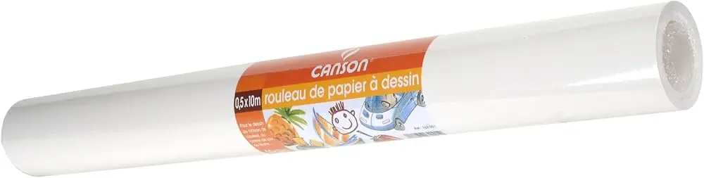 Rouleaux papier à dessin CONSON 0.5 x 5m 90g
