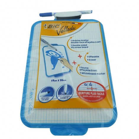 Ardoise BIC Velleda Double Face avec Feutre et Brosse