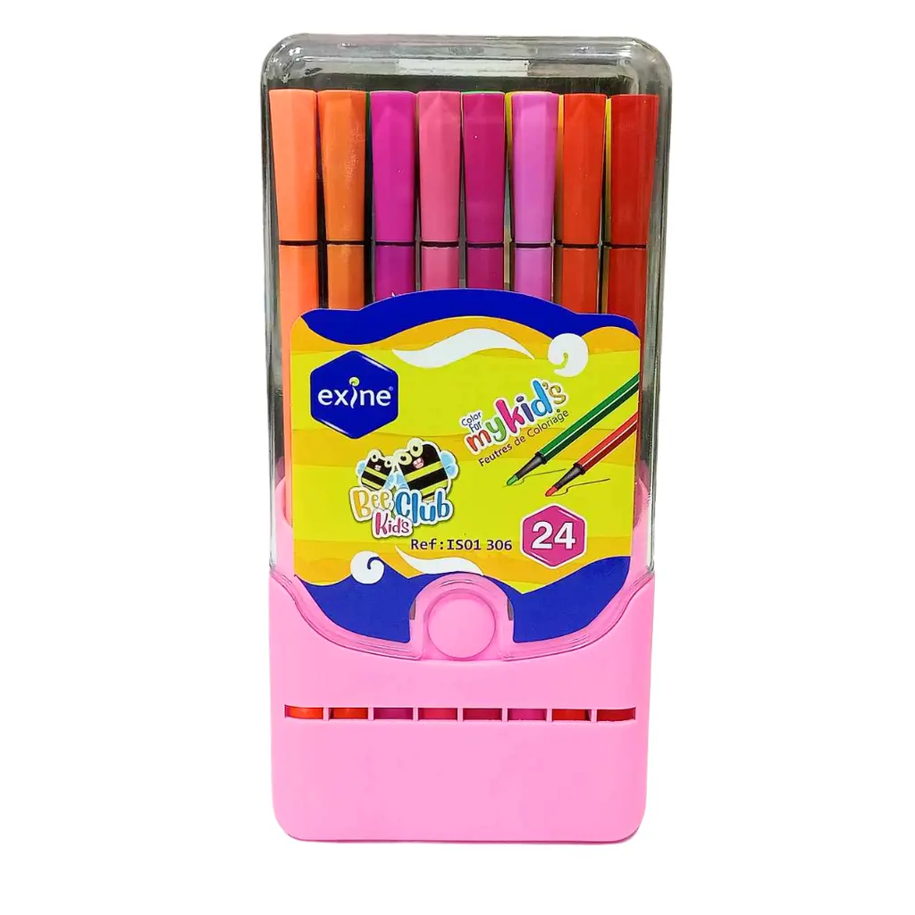 Feutre De Coloriage EXINE MyKid's Boite de 24 Couleurs 