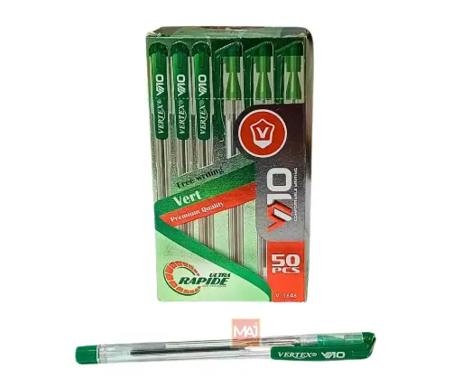 [V-1646V] Stylo à Bille VERTEX V10-X7 Vert