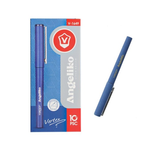 [V-1649/B] Stylo Roller VERTEX Angeliko Bleu