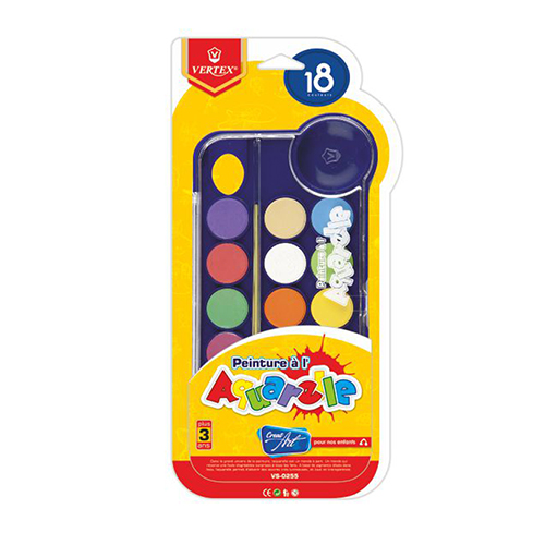 [VS-0255] Aquarelle De 18 Couleurs VERTEX