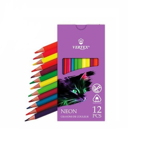 [VS-0451] Crayons De Couleur VERTEX Neon Boite De 60