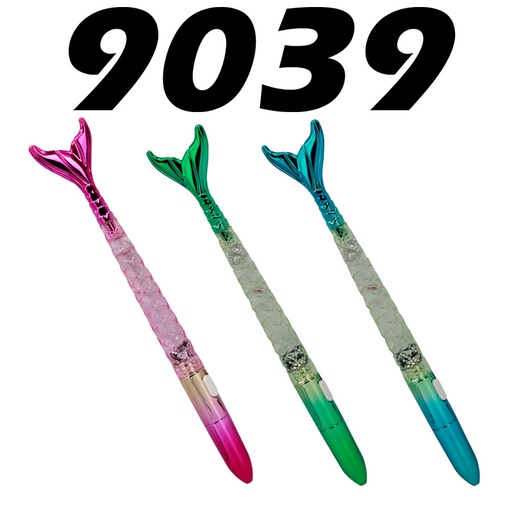 [YP9039] Stylo Fantaisie YAMPAP 9039 LED Mermaind Pen, Tube écriture Multi-couleurs forme de poisson à Paillette flottement, Liminaux en LED Multi couleurs