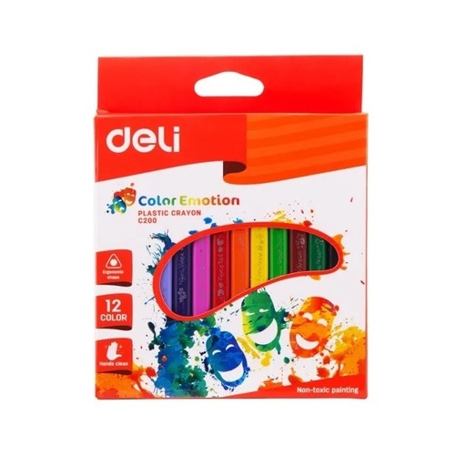 [C20000] Crayons De Couleur En Cire DELI Color Emotion Boite De 12