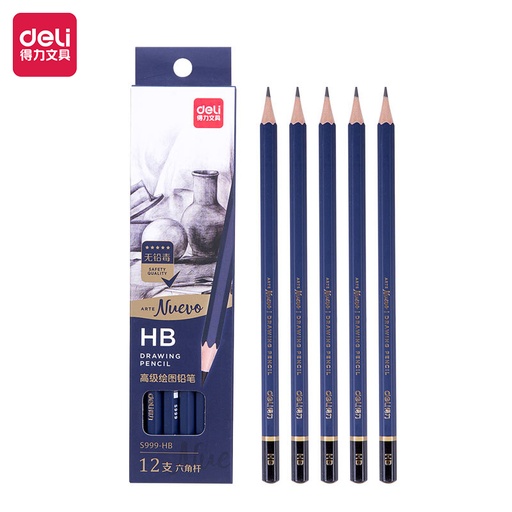 [S999-HB] Crayon Noir Technique DELI HB Hexagonal