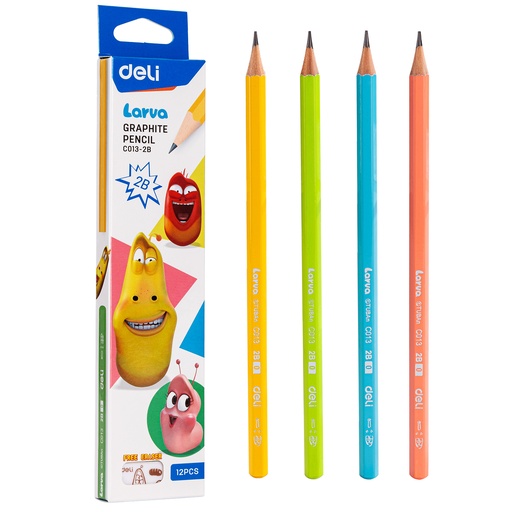 [C013-2B] Crayon Noir Scolaire DELI Larva 2B