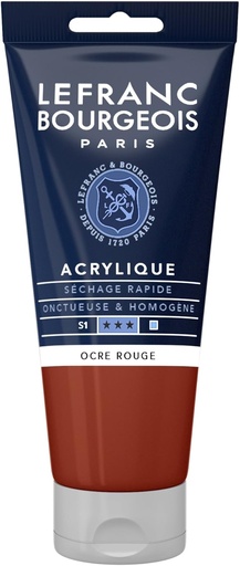 [300430] Tube Peinture Acrylique Fine LEFRANC BOURGEOIS 80ml Ocre Rouge