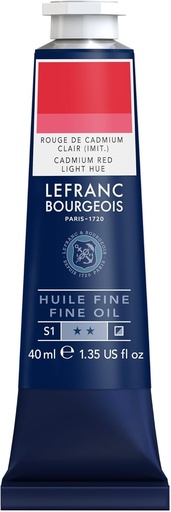 [810009] Tube Peinture à L'huile Fine LEFRANC BOURGEOIS 40ml Rouge De Cadmium Clair Imitation