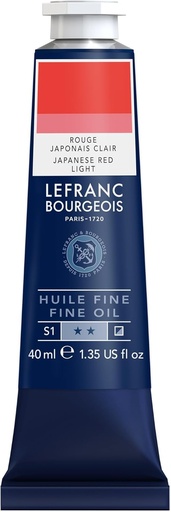 [810008] Tube Peinture à L'huile Fine LEFRANC BOURGEOIS 40ml Rouge Japonais Clair