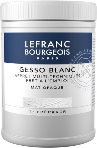 [300658] Lefranc Bourgeois Additif  Gesso Acrylique Blanc 500 ml