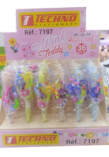 [7197] Stylo Gel TECHNO Fantaisie 0.5mm Multi-couleurs
