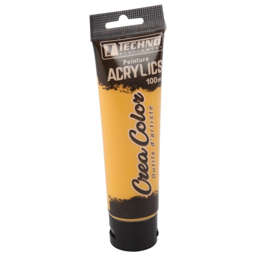 [5677] Tube Peinture Acrylique TECHNO 100ml Jaune Crea