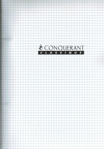 [400009671] Cahier CONQUERANT A4 90g Q5/5 Couverture En PP Transparent 96 Pages
