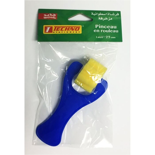 [4764] Pinceau Mousse TECHNO en Rouleau Effet Ligner PM