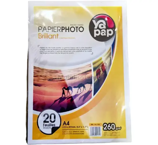 [YA1307] Papier Photo YAPAP Waterproof A4 20 Feuilles