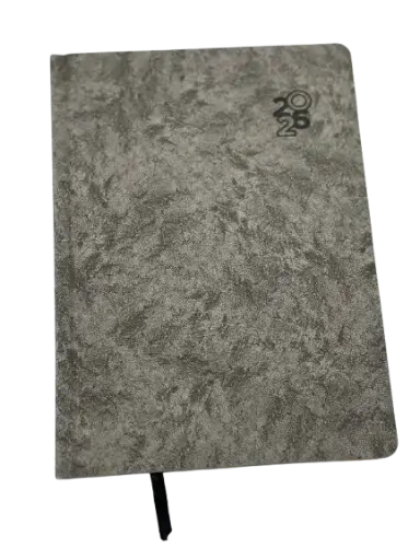 [AG2723-G] Agenda Journalier SAMBRA A5 2026 Granulée / Effet Froissé Gris 2723-G 