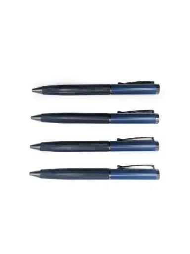 [229-8/N] Stylo à Bille Algo à Rainures Verticales Noir