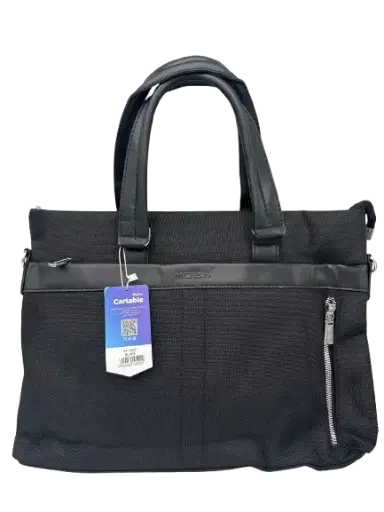 [CA-0522/N] Sac Cartable Pour Femme MOBS En Polyester Noir CA-0522  