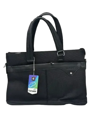 [CA-0519/N] Sac Cartable Pour Femme MOBS En Polyester Noir CA-0519   