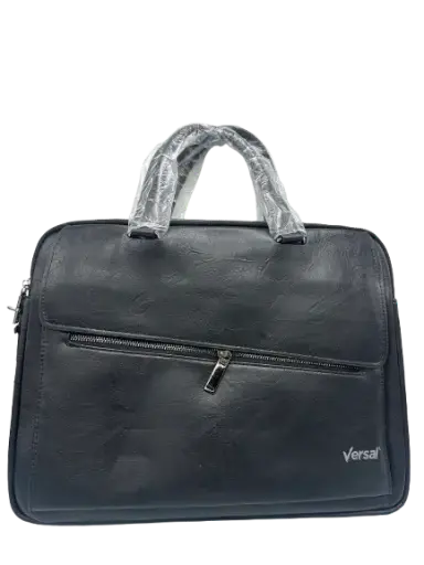 [1612/N] Cartable Lux Versal 1612 En Cuir Noir