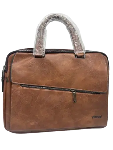 [1612/MF] Cartable Lux Versal 1612 En Cuir Marron Foncée