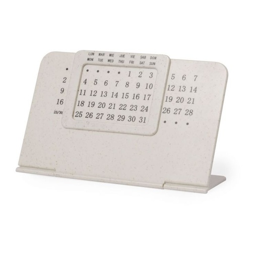 [00186] Calendrier De Bureau Perpétuel Unique Blanc En Plastique à Cadran Blanc